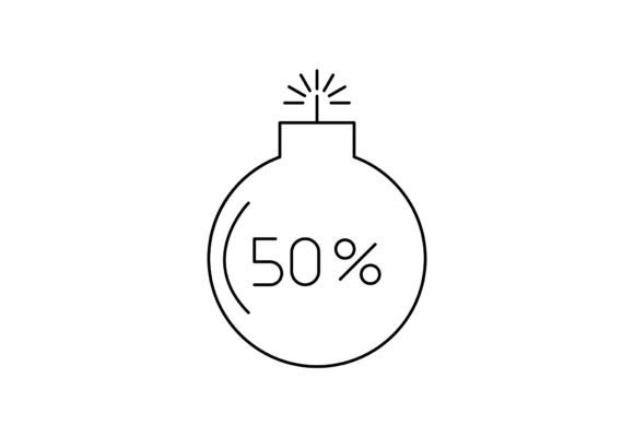 Bomb Discount Vector Graphic: A Versatile Tool for Creative Projects
