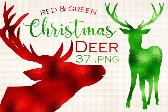 Christmas Colors Deer Graphics