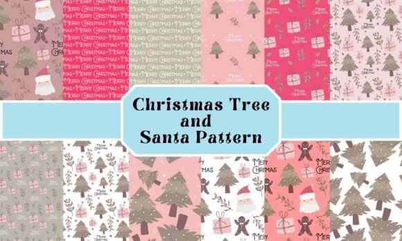 Christmas Elements Pattern Background