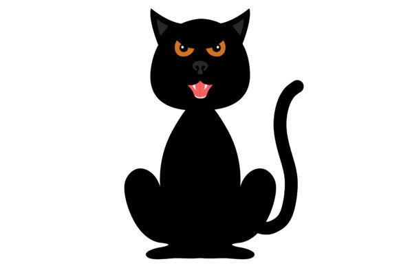 Halloween Cat Animal Artwork: A Spooky Graphic Design for Creative Projects