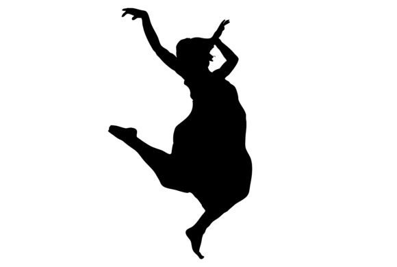 Happy Woman Dancer: A Versatile Design Element for Creative Projects