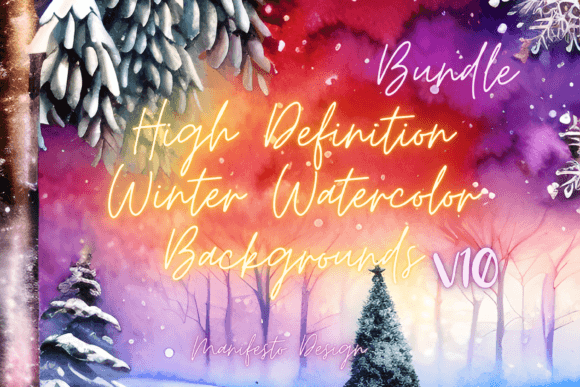 Winter Watercolor Background 10: A Versatile Tool for Digital Creativity