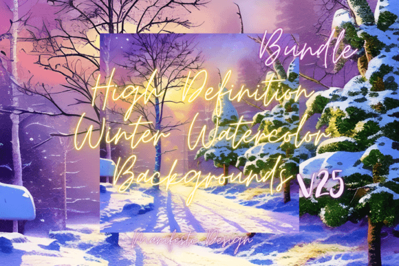 Winter Watercolor Background V25: A Versatile Tool for Creative Projects