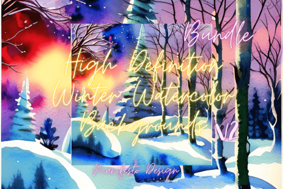 Winter Watercolor Background V3: A Versatile Tool for Creative Projects