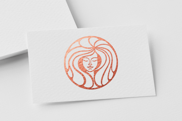Woman Beauty Face Logo Design for Yoga and Wellness Brands